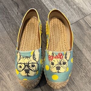 Cute Dog Print Espadrilles